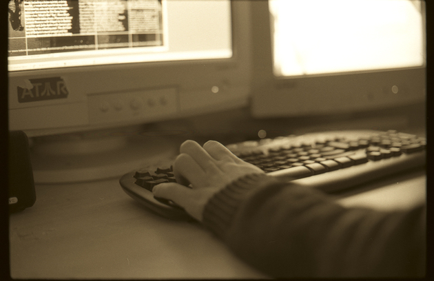 Ilya at his computer