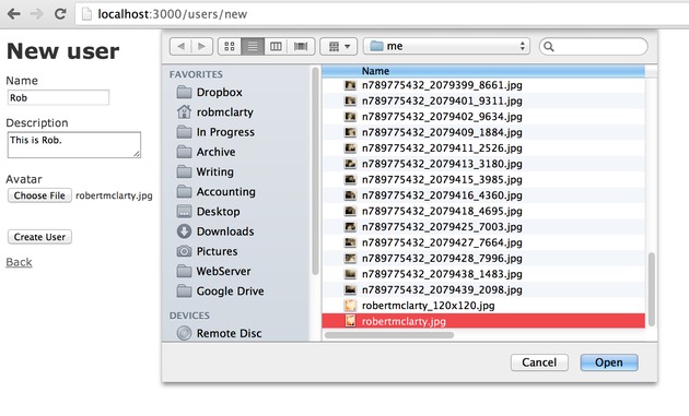 attach a file to the form